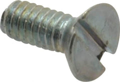 Value Collection - #5-40 UNC, 5/16" OAL Slotted Drive Machine Screw - Flat Head, Grade 2 Steel, Zinc-Plated Finish, Without Washer - Industrial Tool & Supply