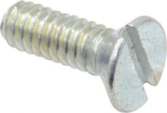 Value Collection - #5-40 UNC, 3/8" OAL Slotted Drive Machine Screw - Flat Head, Grade 2 Steel, Zinc-Plated Finish, Without Washer - Industrial Tool & Supply