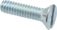 Value Collection - #5-40 UNC, 1/2" OAL Slotted Drive Machine Screw - Flat Head, Grade 2 Steel, Zinc-Plated Finish, Without Washer - Industrial Tool & Supply