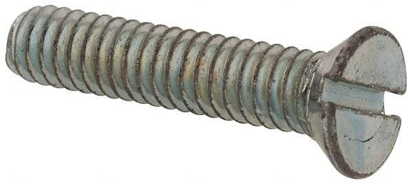 Value Collection - #5-40 UNC, 5/8" OAL Slotted Drive Machine Screw - Flat Head, Grade 2 Steel, Zinc-Plated Finish, Without Washer - Industrial Tool & Supply