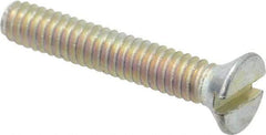 Value Collection - #5-40 UNC, 3/4" OAL Slotted Drive Machine Screw - Flat Head, Grade 2 Steel, Zinc-Plated Finish, Without Washer - Industrial Tool & Supply