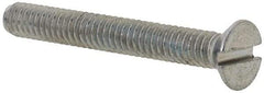 Value Collection - #5-40 UNC, 1" OAL Slotted Drive Machine Screw - Flat Head, Grade 2 Steel, Zinc-Plated Finish, Without Washer - Industrial Tool & Supply