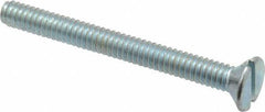 Value Collection - #5-40 UNC, 1-1/4" OAL Slotted Drive Machine Screw - Flat Head, Grade 2 Steel, Zinc-Plated Finish, Without Washer - Industrial Tool & Supply
