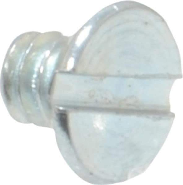 Value Collection - #6-32 UNC, 3/16" OAL Slotted Drive Machine Screw - Flat Head, Grade 2 Steel, Zinc-Plated Finish, Without Washer - Industrial Tool & Supply