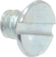 Value Collection - #6-32 UNC, 3/16" OAL Slotted Drive Machine Screw - Flat Head, Grade 2 Steel, Zinc-Plated Finish, Without Washer - Industrial Tool & Supply