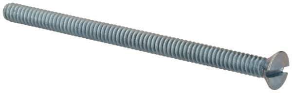 Value Collection - #6-32 UNC, 2-1/4" OAL Slotted Drive Machine Screw - Flat Head, Grade 2 Steel, Zinc-Plated Finish, Without Washer - Industrial Tool & Supply