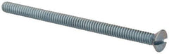 Value Collection - #6-32 UNC, 2-1/4" OAL Slotted Drive Machine Screw - Flat Head, Grade 2 Steel, Zinc-Plated Finish, Without Washer - Industrial Tool & Supply