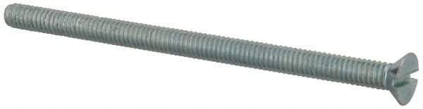 Value Collection - #8-32 UNC, 2-3/4" OAL Slotted Drive Machine Screw - Flat Head, Grade 2 Steel, Zinc-Plated Finish, Without Washer - Industrial Tool & Supply