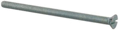 Value Collection - #8-32 UNC, 2-3/4" OAL Slotted Drive Machine Screw - Flat Head, Grade 2 Steel, Zinc-Plated Finish, Without Washer - Industrial Tool & Supply