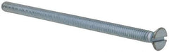 Value Collection - #8-32 UNC, 3" OAL Slotted Drive Machine Screw - Flat Head, Grade 2 Steel, Zinc-Plated Finish, Without Washer - Industrial Tool & Supply