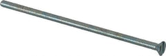 Value Collection - #8-32 UNC, 4" OAL Slotted Drive Machine Screw - Flat Head, Grade 2 Steel, Zinc-Plated Finish, Without Washer - Industrial Tool & Supply