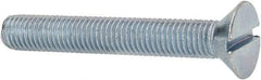 Value Collection - 1/4-28 UNF, 1-3/4" OAL Slotted Drive Machine Screw - Flat Head, Grade J82 Steel, Zinc-Plated Finish, Without Washer - Industrial Tool & Supply