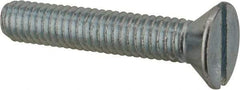 Value Collection - 5/16-18 UNC, 1-3/4" OAL Slotted Drive Machine Screw - Flat Head, Grade 2 Steel, Zinc-Plated Finish, Without Washer - Industrial Tool & Supply