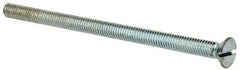 Value Collection - 5/16-18 UNC, 5-1/2" OAL Slotted Drive Machine Screw - Flat Head, Grade J82 Steel, Zinc-Plated Finish, Without Washer - Industrial Tool & Supply
