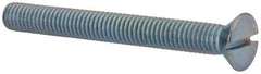 Value Collection - 3/8-16 UNC, 3-1/2" OAL Slotted Drive Machine Screw - Flat Head, Grade 2 Steel, Zinc-Plated Finish, Without Washer - Industrial Tool & Supply