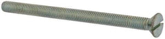 Value Collection - 3/8-16 UNC, 5-1/2" OAL Slotted Drive Machine Screw - Flat Head, Grade J82 Steel, Zinc-Plated Finish, Without Washer - Industrial Tool & Supply