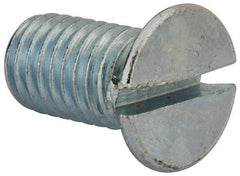 Value Collection - 1/2-13 UNC, 1" OAL Slotted Drive Machine Screw - Flat Head, Grade 2 Steel, Zinc-Plated Finish, Without Washer - Industrial Tool & Supply