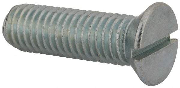 Value Collection - 1/2-13 UNC, 1-3/4" OAL Slotted Drive Machine Screw - Flat Head, Grade 2 Steel, Zinc-Plated Finish, Without Washer - Industrial Tool & Supply
