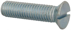 Value Collection - 1/2-13 UNC, 2" OAL Slotted Drive Machine Screw - Flat Head, Grade J82 Steel, Zinc-Plated Finish, Without Washer - Industrial Tool & Supply