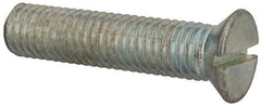 Value Collection - 1/2-13 UNC, 2-1/4" OAL Slotted Drive Machine Screw - Flat Head, Grade J82 Steel, Zinc-Plated Finish, Without Washer - Industrial Tool & Supply