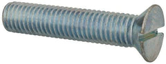 Value Collection - 1/2-13 UNC, 2-1/2" OAL Slotted Drive Machine Screw - Flat Head, Grade J82 Steel, Zinc-Plated Finish, Without Washer - Industrial Tool & Supply
