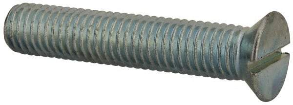 Value Collection - 1/2-13 UNC, 2-3/4" OAL Slotted Drive Machine Screw - Flat Head, Grade J82 Steel, Zinc-Plated Finish, Without Washer - Industrial Tool & Supply