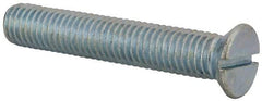 Value Collection - 1/2-13 UNC, 3" OAL Slotted Drive Machine Screw - Flat Head, Grade 2 Steel, Zinc-Plated Finish, Without Washer - Industrial Tool & Supply