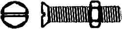 Value Collection - #10-24 UNC, 3" OAL Slotted Drive Machine Screw - Flat Head, Grade 2 Steel, Zinc-Plated Finish, Without Washer - Industrial Tool & Supply