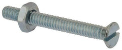 Value Collection - #10-24 UNC, 1-3/4" OAL Slotted Drive Machine Screw - Flat Head, Grade 2 Steel, Zinc-Plated Finish, Without Washer - Industrial Tool & Supply