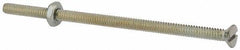 Value Collection - #10-24 UNC, 4" OAL Slotted Drive Machine Screw - Flat Head, Grade 2 Steel, Zinc-Plated Finish, Without Washer - Industrial Tool & Supply