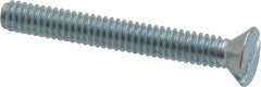Value Collection - 1/4-20 UNC, 2" OAL Slotted Drive Machine Screw - Flat Head, Grade 2 Steel, Zinc-Plated Finish, Without Washer - Industrial Tool & Supply