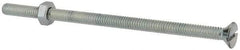 Value Collection - 1/4-20 UNC, 5" OAL Slotted Drive Machine Screw - Flat Head, Grade J82 Steel, Zinc-Plated Finish, Without Washer - Industrial Tool & Supply