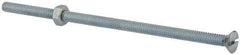 Value Collection - 1/4-20 UNC, 6" OAL Slotted Drive Machine Screw - Flat Head, Grade J82 Steel, Zinc-Plated Finish, Without Washer - Industrial Tool & Supply