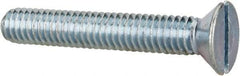 Value Collection - 5/16-18 UNC, 2" OAL Slotted Drive Machine Screw - Flat Head, Grade 2 Steel, Zinc-Plated Finish, Without Washer - Industrial Tool & Supply