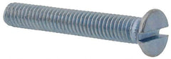 Value Collection - M3x0.50, 20mm OAL Slotted Drive Machine Screw - Flat Head, Grade 4.8 Steel, Zinc-Plated Finish, Without Washer - Industrial Tool & Supply