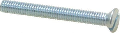 Value Collection - M4x0.70, 35mm OAL Slotted Drive Machine Screw - Flat Head, Grade 4.8 Steel, Zinc-Plated Finish, Without Washer - Industrial Tool & Supply