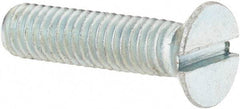 Value Collection - M6x1.00, 25mm OAL Slotted Drive Machine Screw - Flat Head, Grade 4.8 Steel, Zinc-Plated Finish, Without Washer - Industrial Tool & Supply