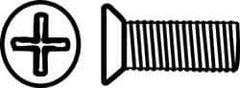 Value Collection - M2x0.40 Metric Coarse, 5mm OAL Phillips Drive Machine Screw - Flat Head, Grade 4.8 Steel, Zinc-Plated Finish, Without Washer - Industrial Tool & Supply