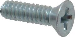 Value Collection - #4-40 UNC, 3/8" OAL Phillips Drive Machine Screw - Flat Head, Grade 2 Steel, Zinc-Plated Finish, Without Washer - Industrial Tool & Supply