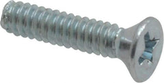 Value Collection - #4-40 UNC, 1/2" OAL Phillips Drive Machine Screw - Flat Head, Grade 2 Steel, Zinc-Plated Finish, Without Washer - Industrial Tool & Supply