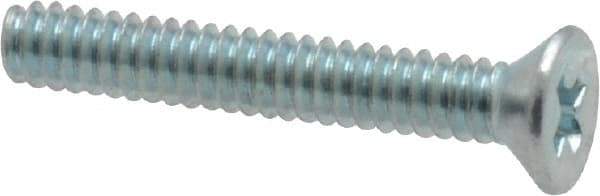 Value Collection - #4-40 UNC, 3/4" OAL Phillips Drive Machine Screw - Flat Head, Grade 2 Steel, Zinc-Plated Finish, Without Washer - Industrial Tool & Supply