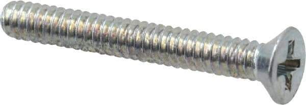 Value Collection - #4-40 UNC, 7/8" OAL Phillips Drive Machine Screw - Flat Head, Grade 2 Steel, Zinc-Plated Finish, Without Washer - Industrial Tool & Supply