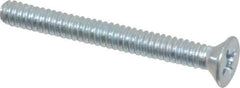 Value Collection - #4-40 UNC, 1" OAL Phillips Drive Machine Screw - Flat Head, Grade 2 Steel, Zinc-Plated Finish, Without Washer - Industrial Tool & Supply