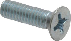 Value Collection - #8-32 UNC, 5/8" OAL Phillips Drive Machine Screw - Flat Head, Grade 2 Steel, Zinc-Plated Finish, Without Washer - Industrial Tool & Supply