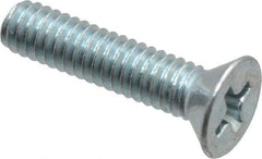Value Collection - #8-32 UNC, 3/4" OAL Phillips Drive Machine Screw - Flat Head, Grade 2 Steel, Zinc-Plated Finish, Without Washer - Industrial Tool & Supply