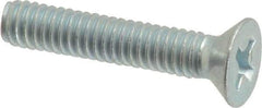 Value Collection - #8-32 UNC, 7/8" OAL Phillips Drive Machine Screw - Flat Head, Grade J82 Steel, Zinc-Plated Finish, Without Washer - Industrial Tool & Supply