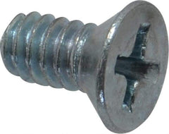 Value Collection - #10-24 UNC, 3/8" OAL Phillips Drive Machine Screw - Flat Head, Grade J82 Steel, Zinc-Plated Finish, Without Washer - Industrial Tool & Supply