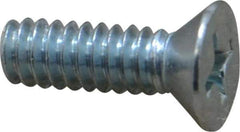 Value Collection - #10-24 UNC, 5/8" OAL Phillips Drive Machine Screw - Flat Head, Grade 2 Steel, Zinc-Plated Finish, Without Washer - Industrial Tool & Supply