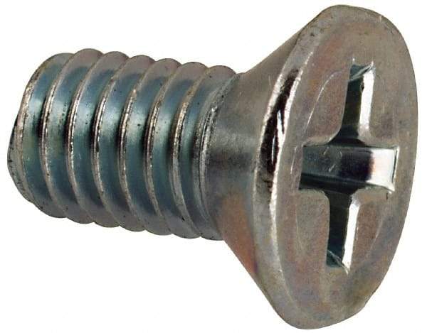 Value Collection - #10-32 UNF, 3/8" OAL Phillips Drive Machine Screw - Flat Head, Grade 2 Steel, Zinc-Plated Finish, Without Washer - Industrial Tool & Supply