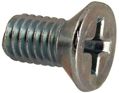 Value Collection - #10-32 UNF, 3/8" OAL Phillips Drive Machine Screw - Flat Head, Grade 2 Steel, Zinc-Plated Finish, Without Washer - Industrial Tool & Supply
